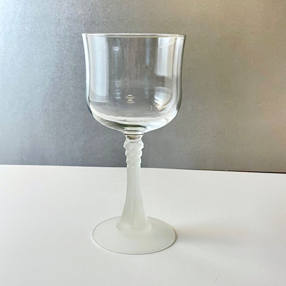 Cristal D’Arques Durand CRA37 Crystal Wine Glass Frosted Stem 6.5” Replacement