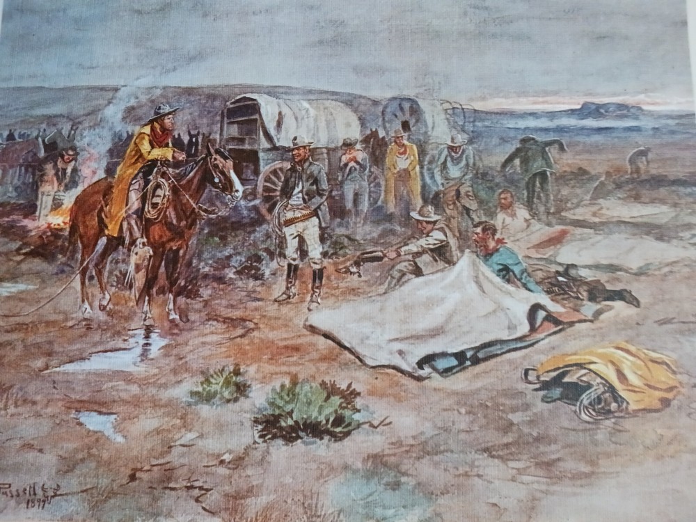 Artist Charles M Russell Calling The Horses Open Edition Print 14 x 20