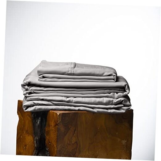 Olive + Crate Eucalyptus Sheets Set – Cooling Sheets for Hot Queen Stone Gray