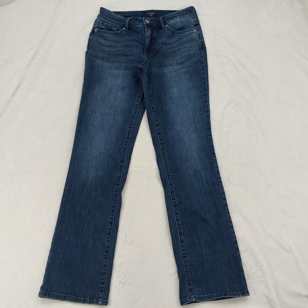 NYDJ JEANS WOMEN MARILYN STRAIGHT LIFT TUCK TECHNOLOGY COOL EMBRACE BLUE DENIM 6