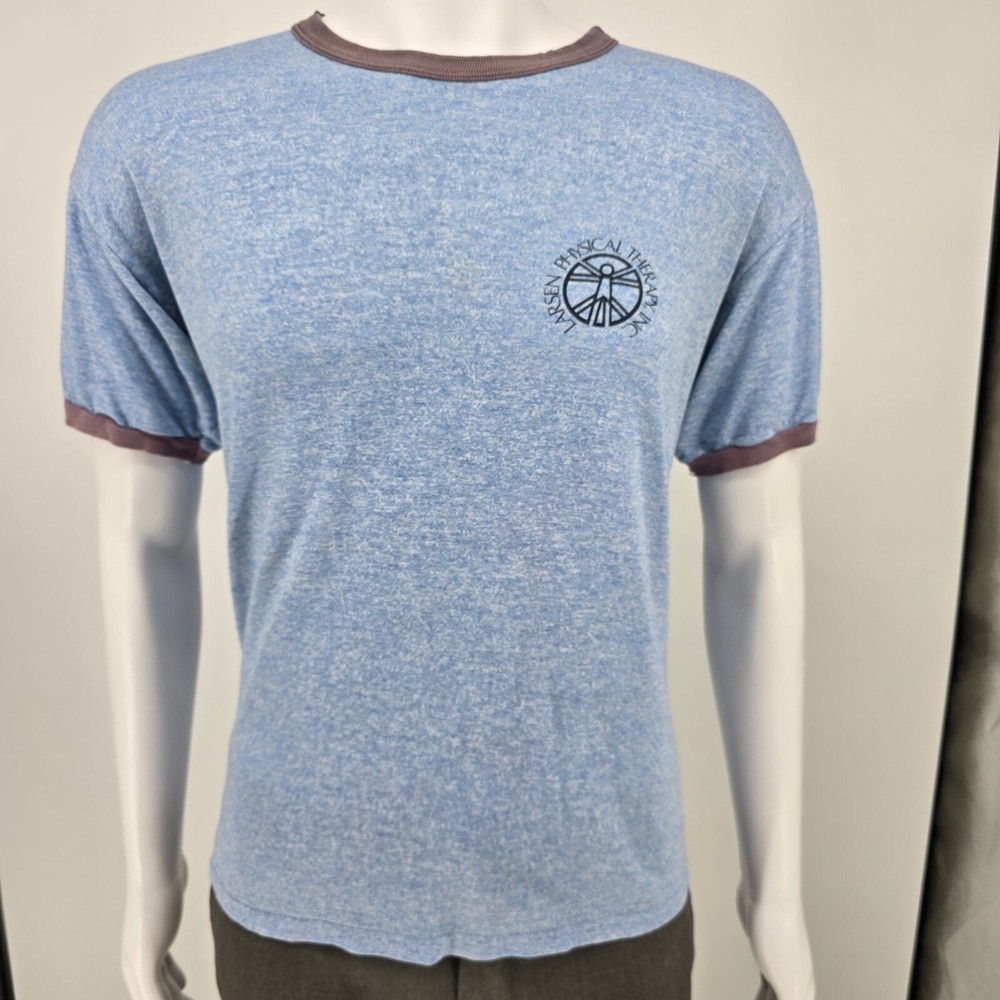 Vintage 1980s Rusell Athletic Larsen Physical Therapy Ringer T-Shirt (XL)