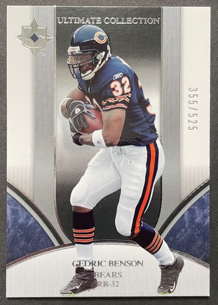 2006 Upper Deck Ultimate Collection Cedric Benson #33 Chicago Bears 355/525 Rookie Card