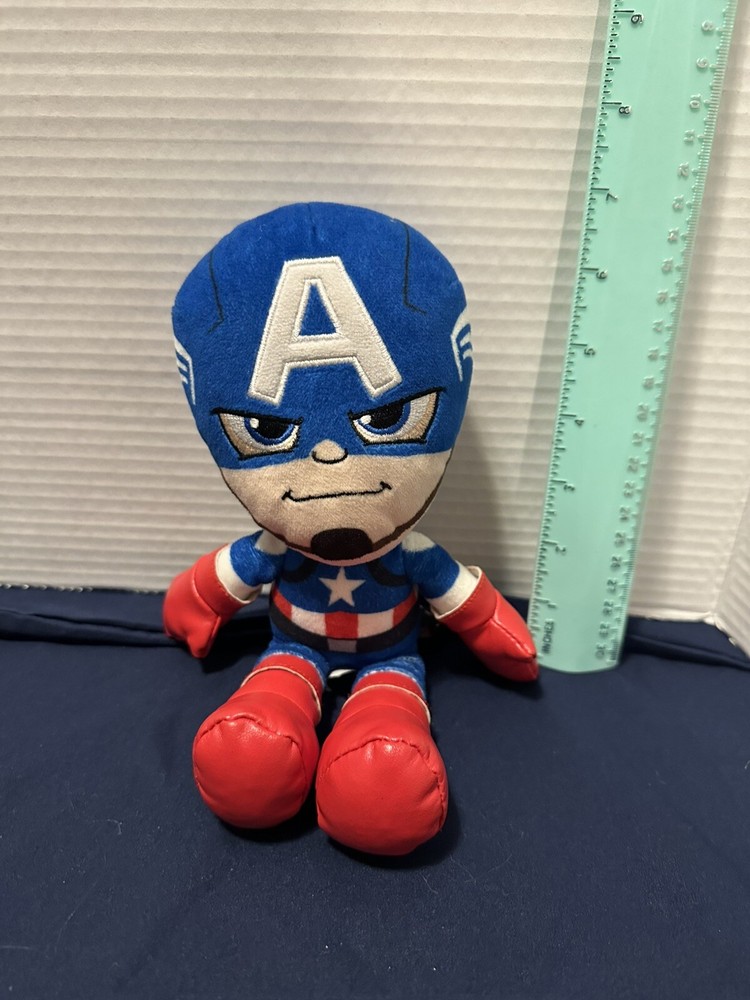 Captain America Plush Marvel Mattel Figure 9 inch Red White Blue