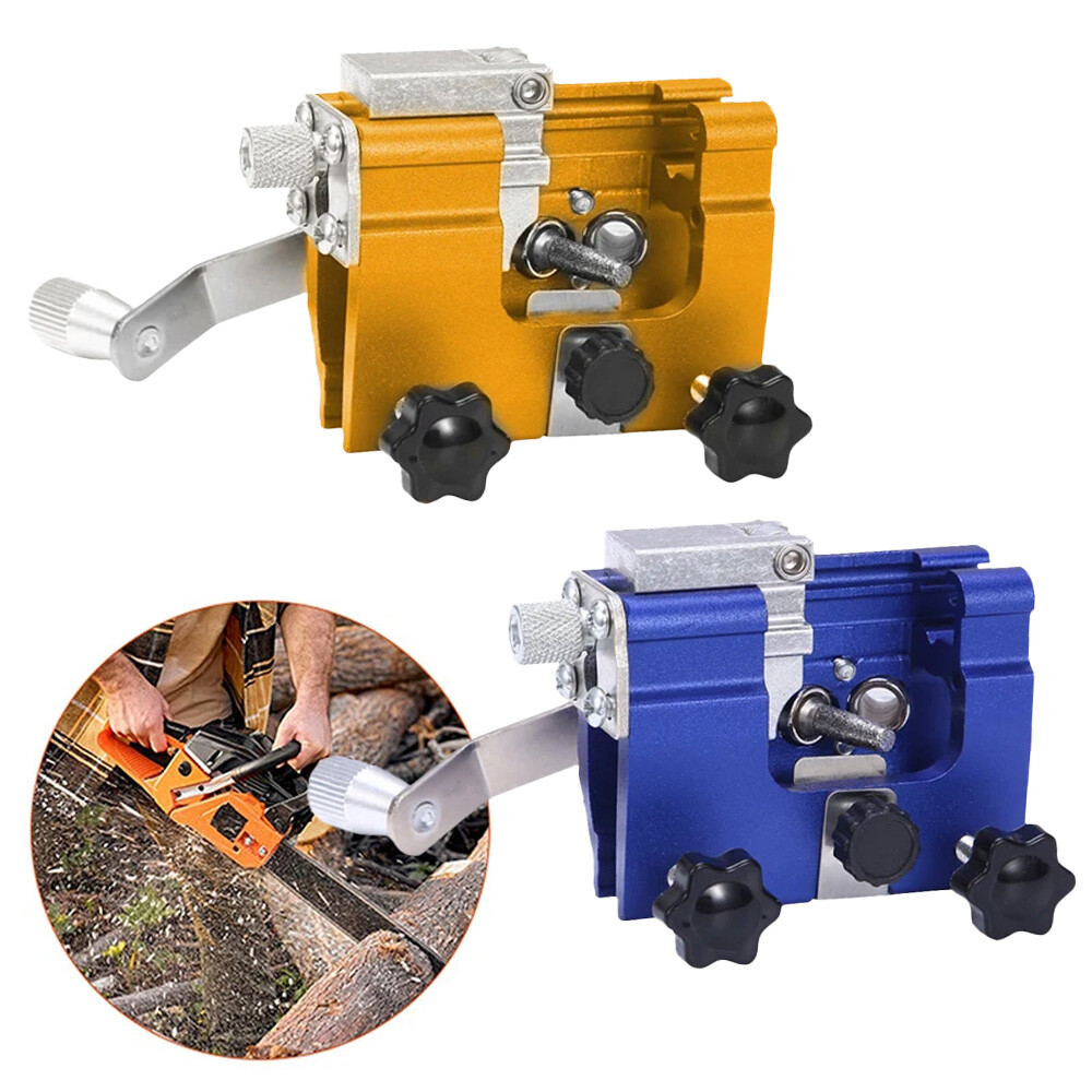Portable Chainsaw Chain Sharpening Jig Portable Hand Crank Sharpener Tool Set