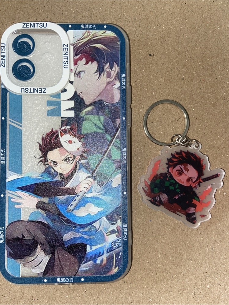 Demon Slayer Case Anime Cover For iphone  12 With Keychain