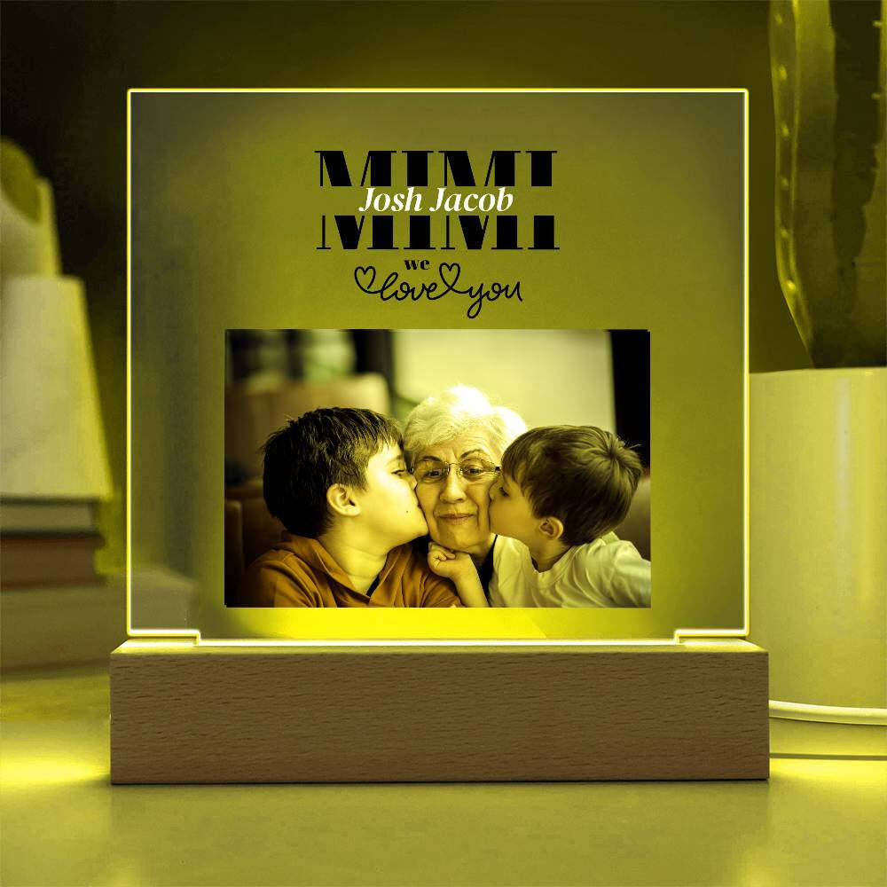 Personalized Mimi Acrylic Plaque with Grandkids Names