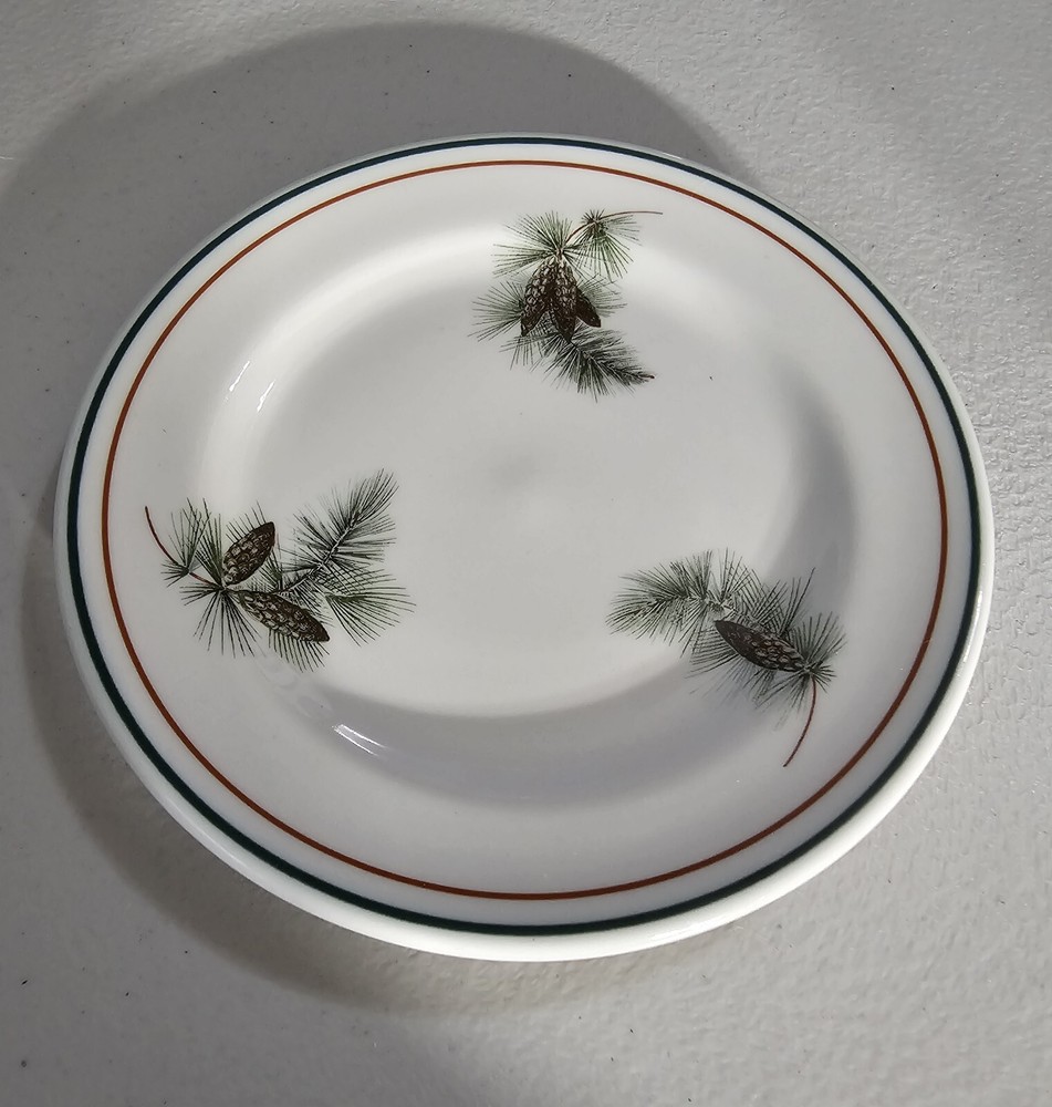 Vintage Syracuse China Lake Placid Club Pinecone Bread Plate Restaurant China 6