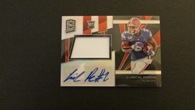 2020 Panini Chronicles Spectra LaMical Perine Patch Auto RC #25/99 AU MEM