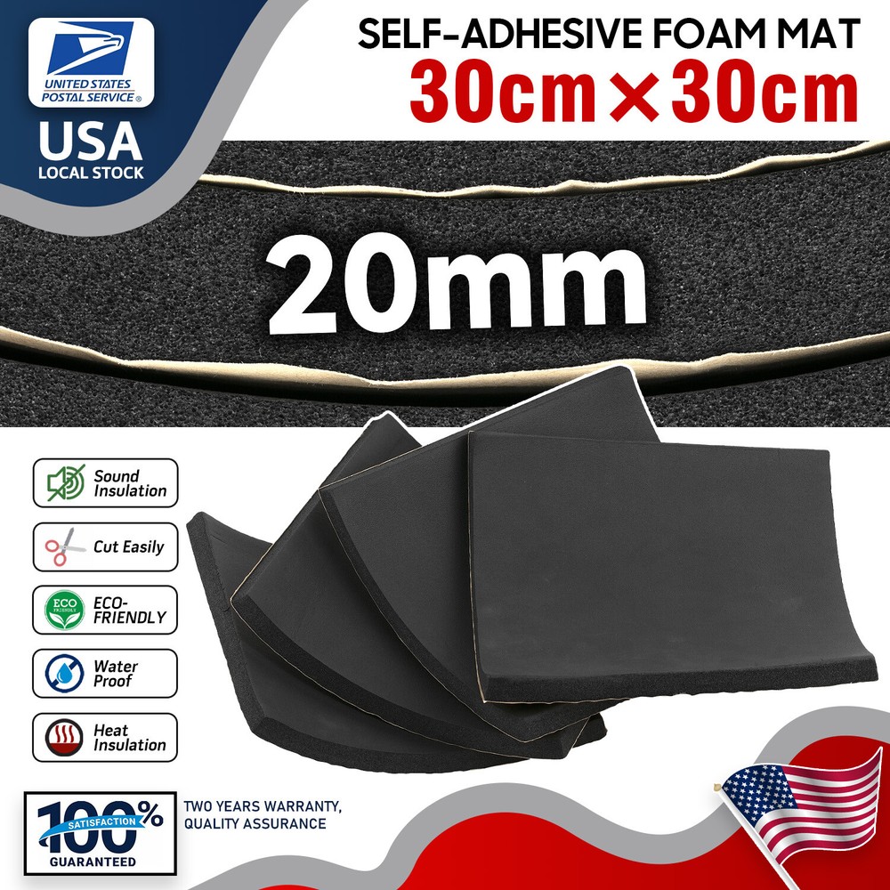 4pcs waterproof Fireproof Sound Deadener Heat Insulation Mat Hood Engine