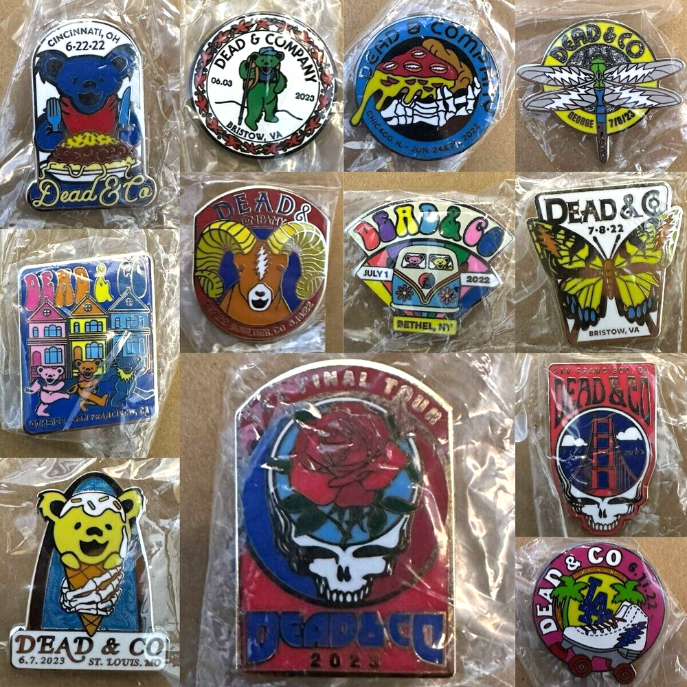 Dead And Company Pin Official 2022-2023 Tour Pin,VA/OH/IL/NY/NC/MA etc. Pick No.