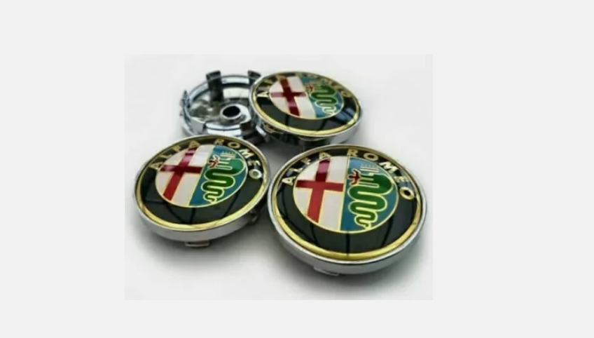 4 pcs 60 mm Badge Alloy Wheel Center Caps Rim Caps Hub Caps fits Alfa Romeo NEW