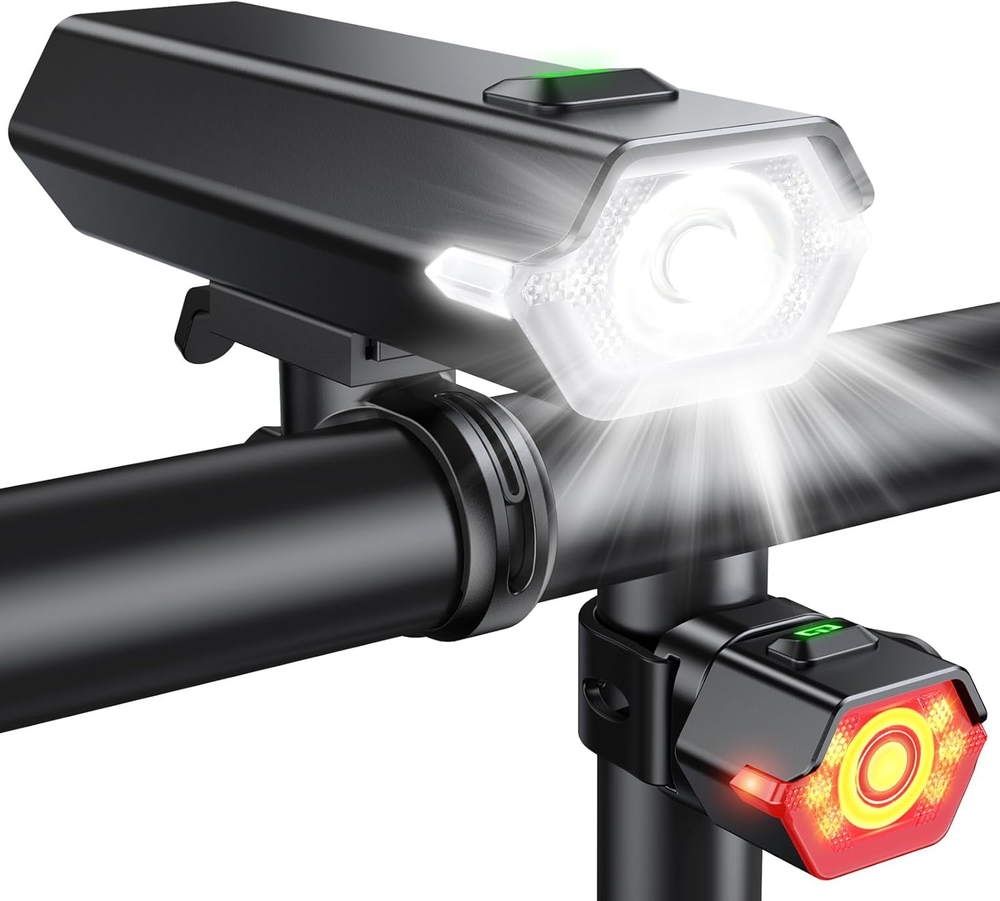 Upgraded Bike Lights Super Bright 4 6 Modes Rechargeable Bicycle Front Rear Side