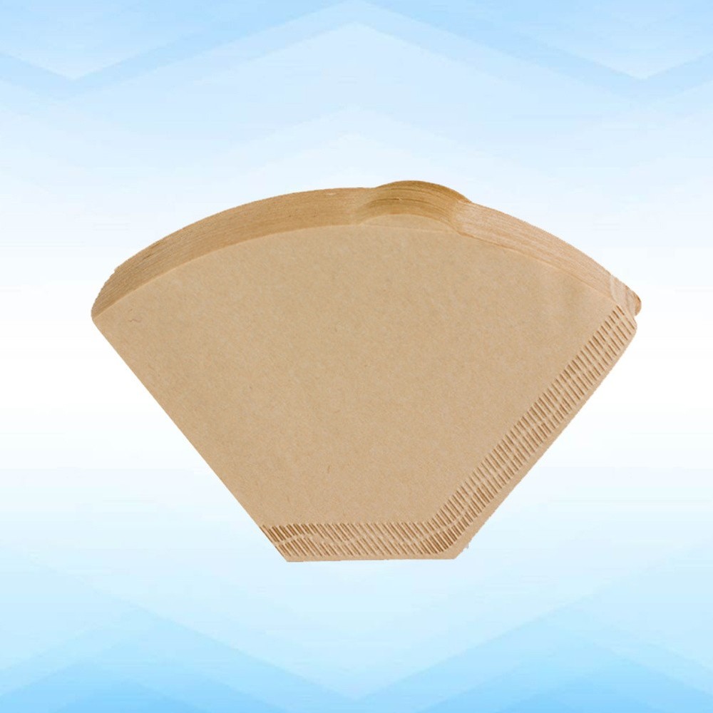 200 Pcs Circular Sector Coffee Filter Paper Unbleached for Coffee Machine