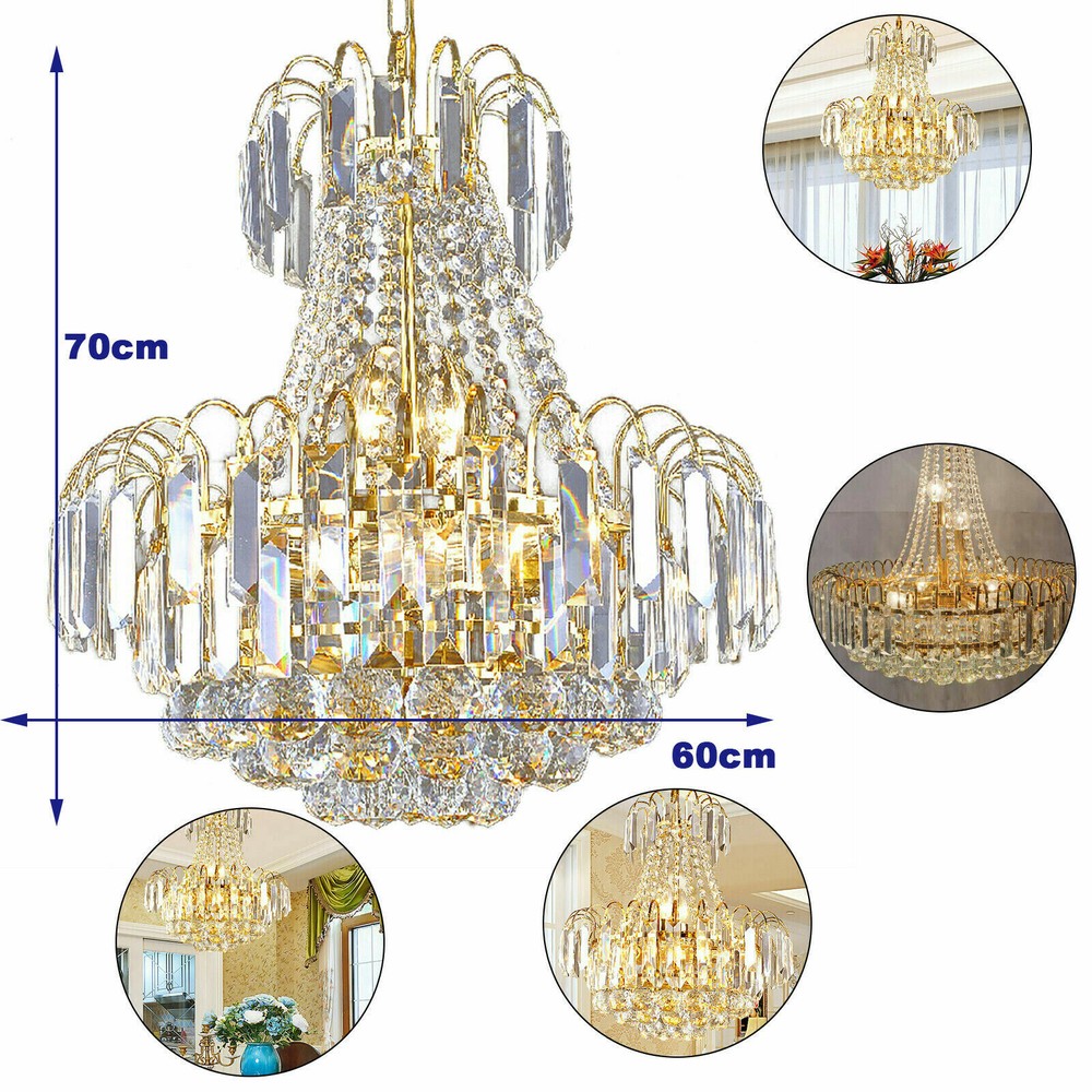 Crystal Chandelier Flush Mount Ceiling Light Modern Ceiling Light Fixture Lamp