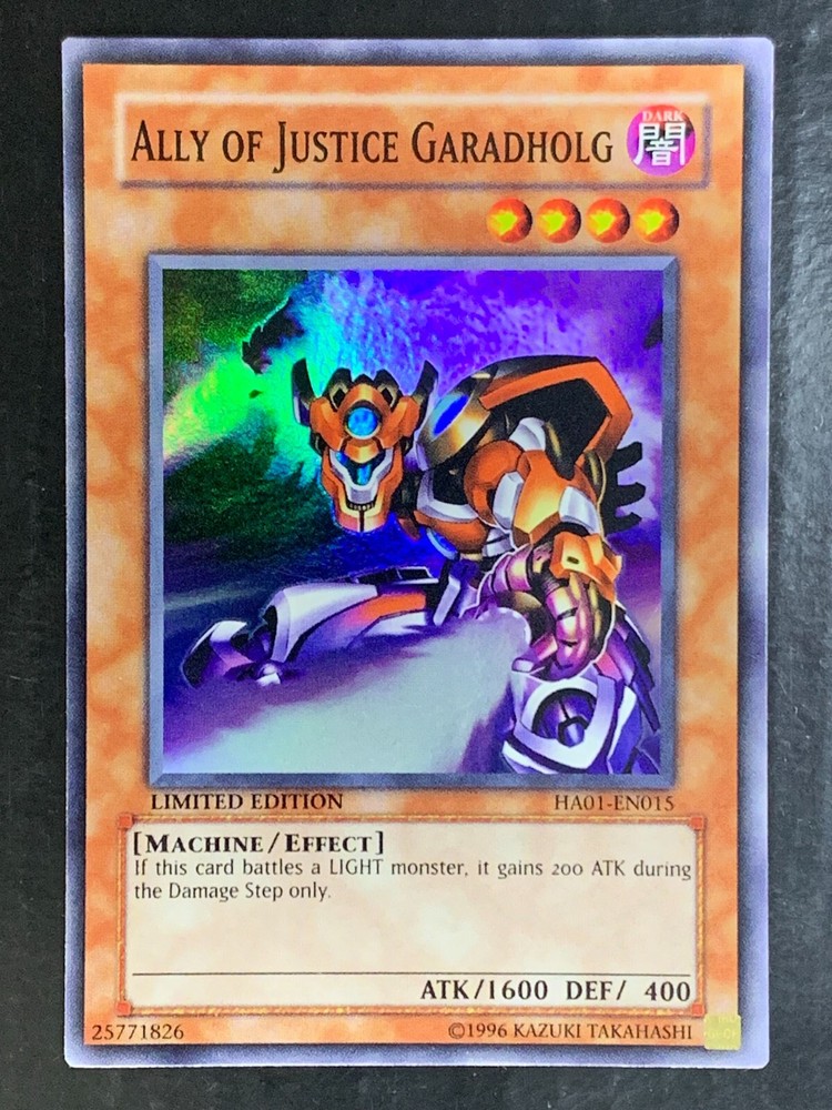 Ally of Justice Garadholg HA01-EN015 Super Rare Limited Yu-Gi-Oh Card Konami