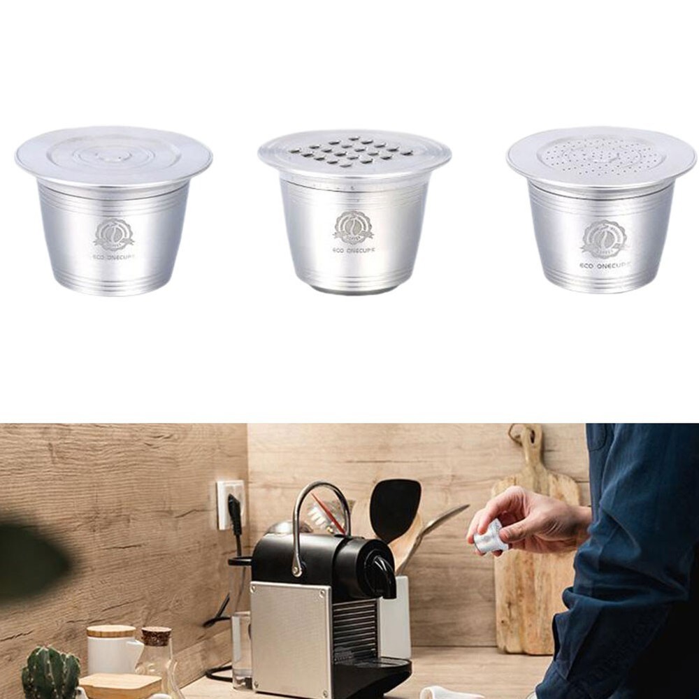 Coffee Capsules Pods`Reusable Stainless Steel Metal For`Nespresso Filter`Pods