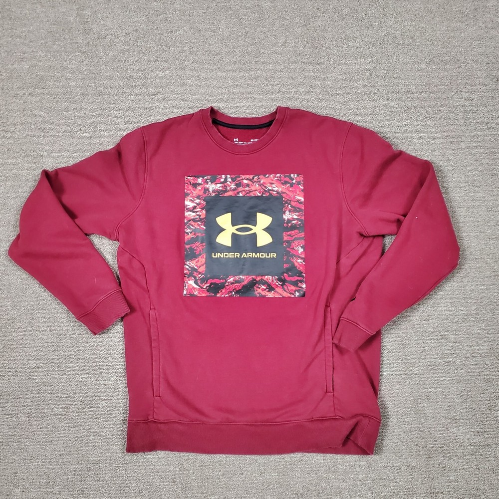 Under Armour Mens Red Medium Rival Camo Chinese New Year Sweatshirt with Big Pocket-image