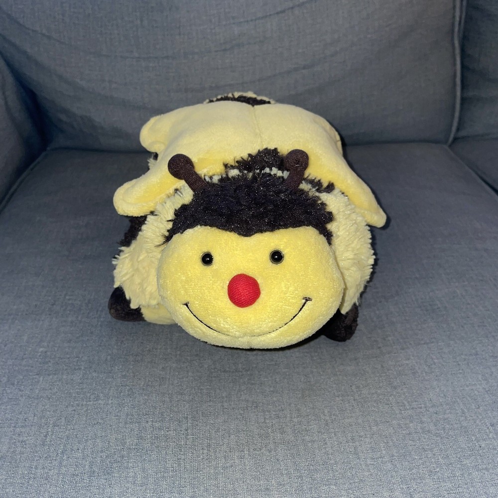 2010 Yellow & Brown Bumbly Bumble Bee Pillow Pet Pee Wee Plush