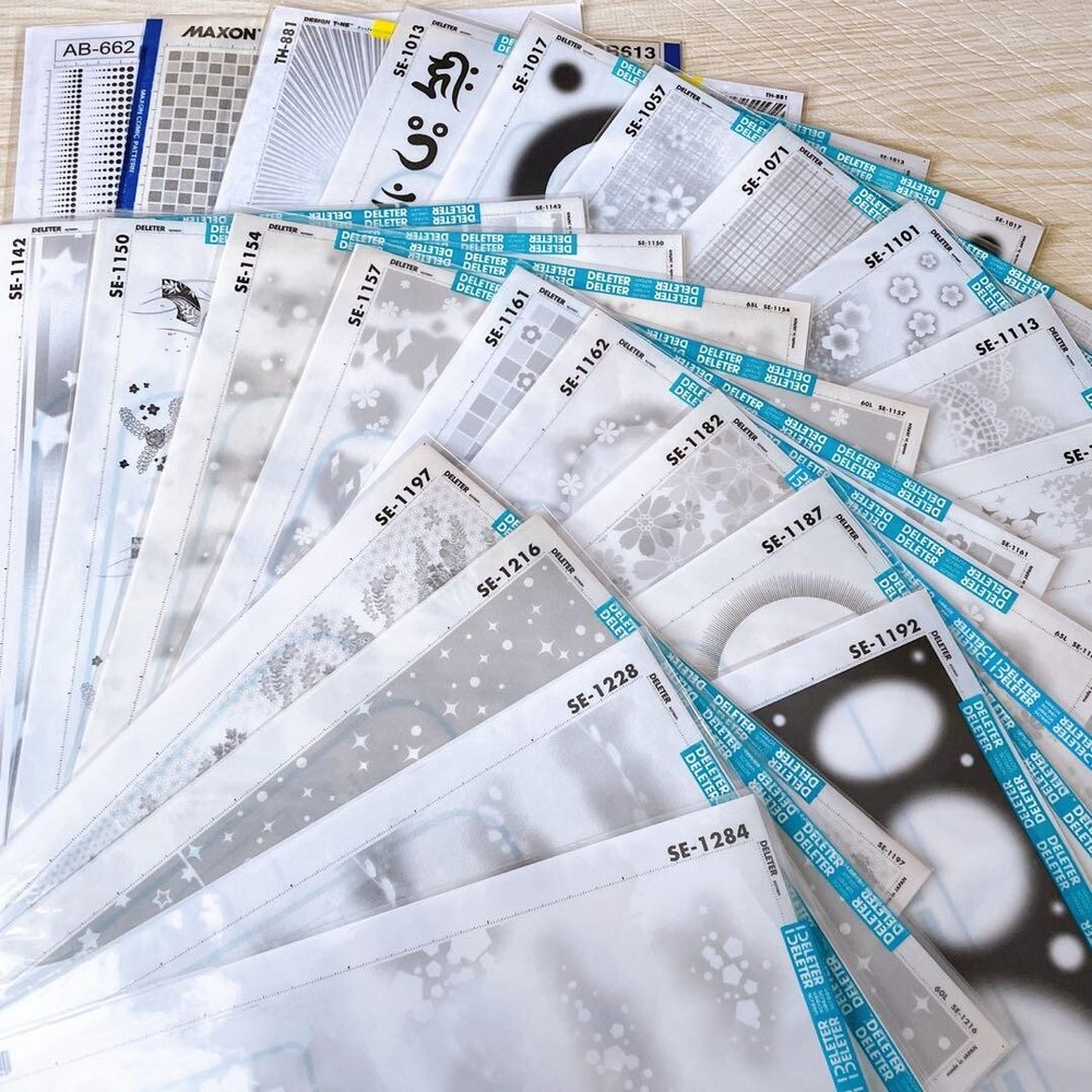 DELETER MAXON Screentone Screen Tone set of 24 Comic Manga Illustration Graphic