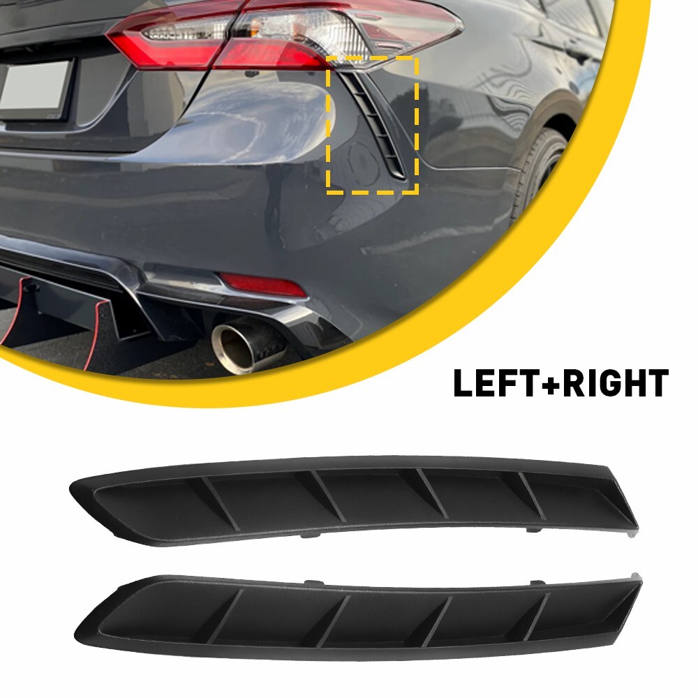 2-Piece Rear Bumper Side Extension Trim for Toyota Camry SE XSE 2018-2020