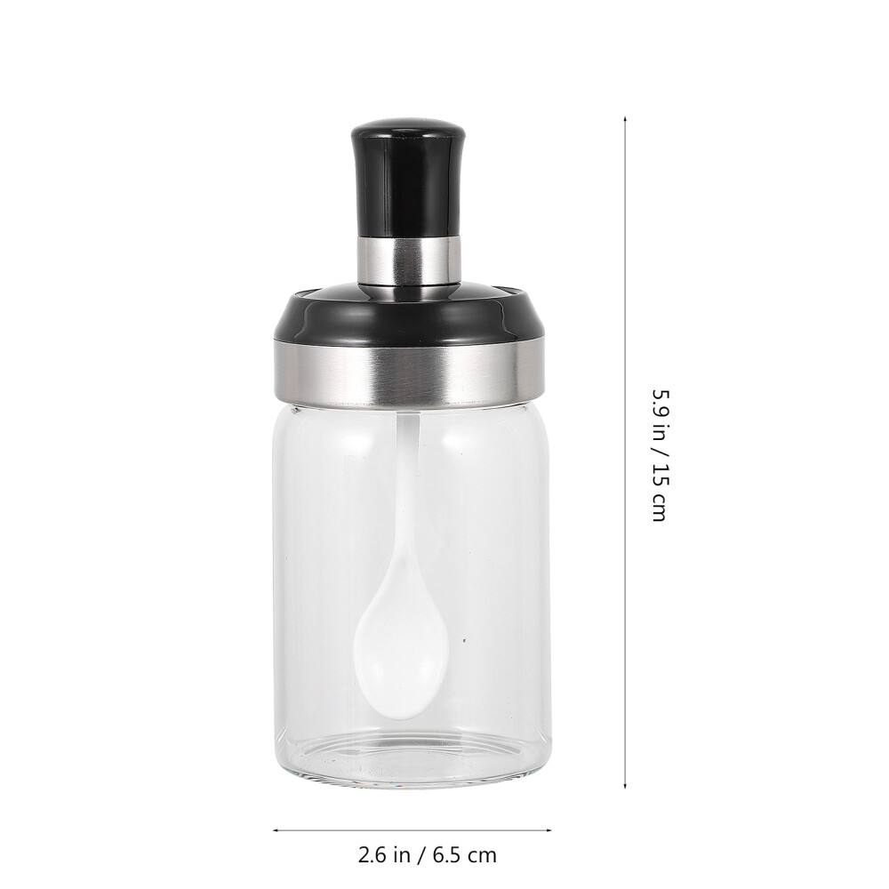 Travel Oil Bottle with Spoon & Spice Jars Set for Seasoning Storage