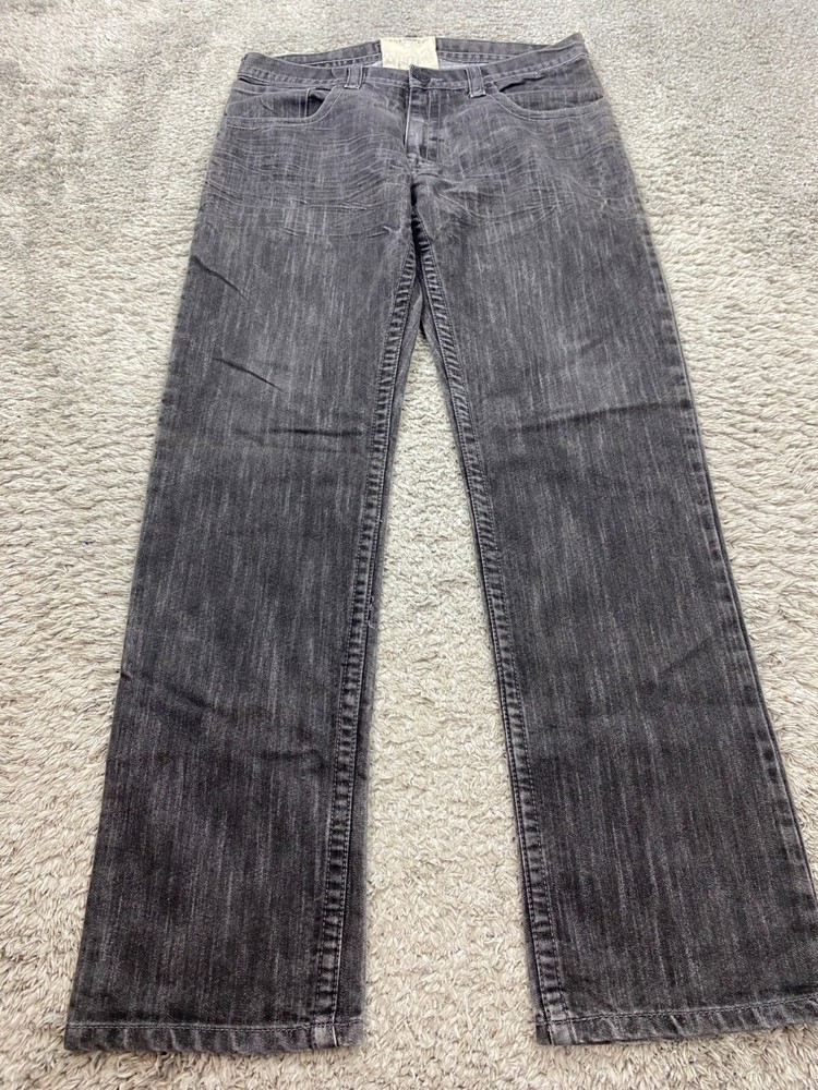 Vintage White Tag Premium Black Straight Baggy 90s Hip Hop Denim Jeans Men’s 36x32 Y2K Style