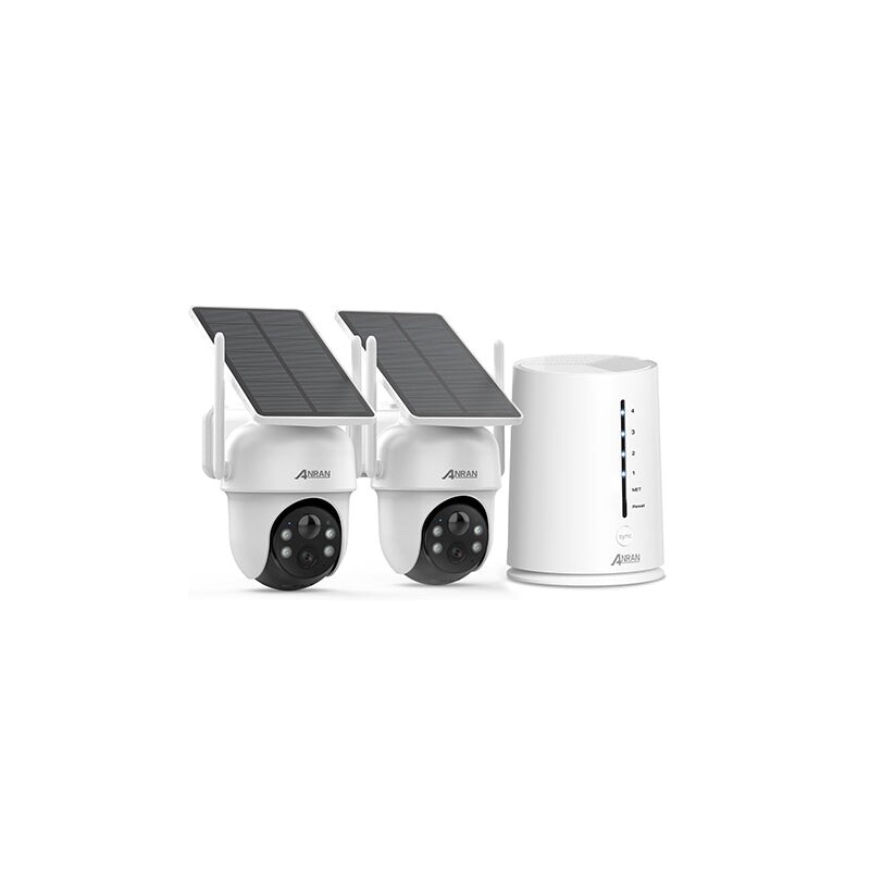 [NO MONTHLY FEES] Solar Powered 4MP HD Security System (2-Camera Kit + Homebase)