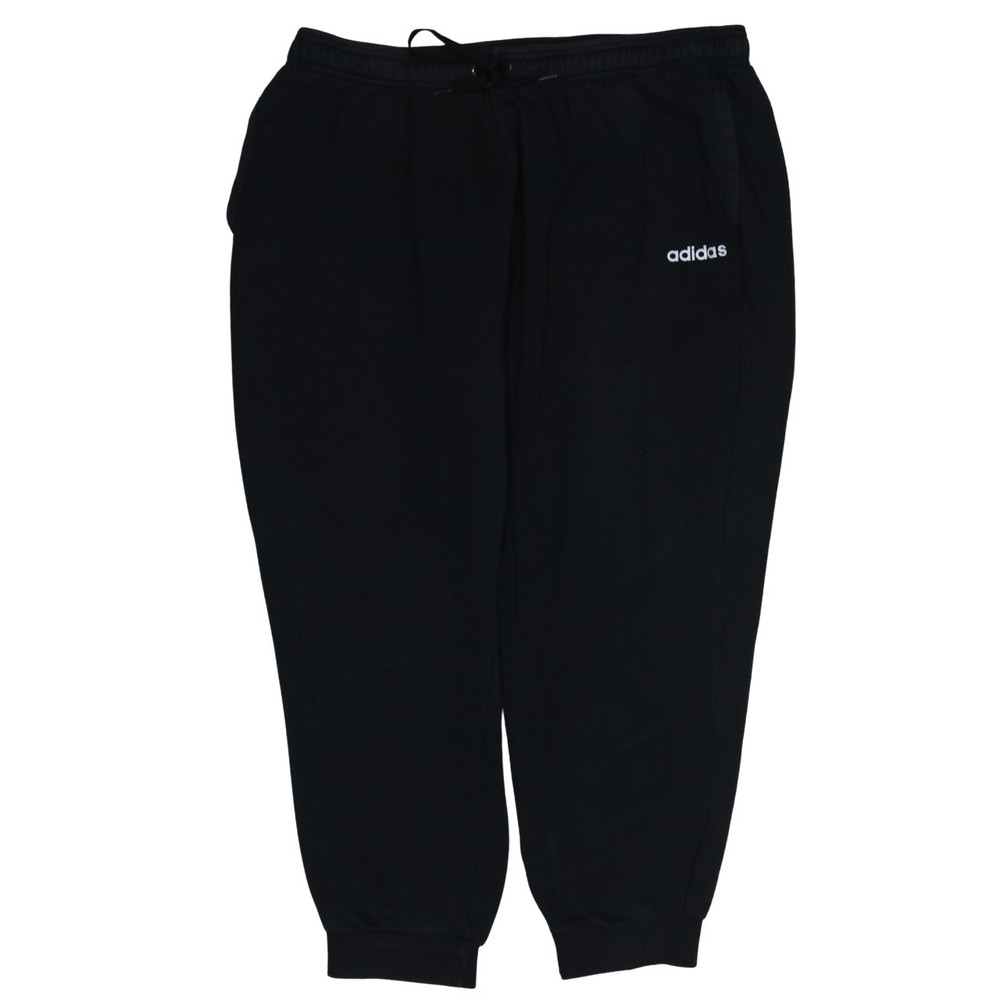 Adidas Mens Joggers Black Elastic Waist Cuffed Sweatpants Pockets Relaxed XXL