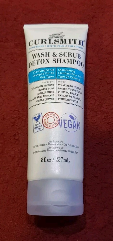 CURLSMITH Vegan Exfoliating Wash & Scrub Detox Clarifying Shampoo 8oz