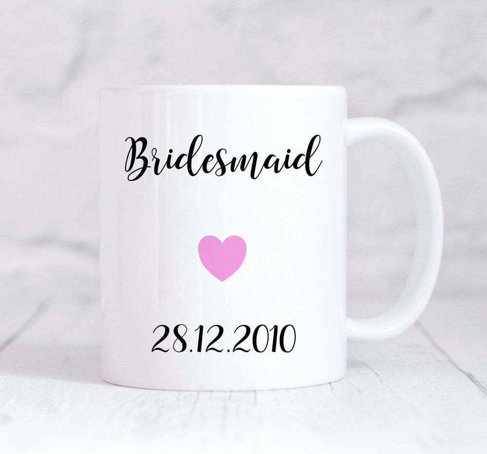 Bridesmaid Mug Bridesmaid Gift Wedding Thank You Gift Personalised Wedding Gift