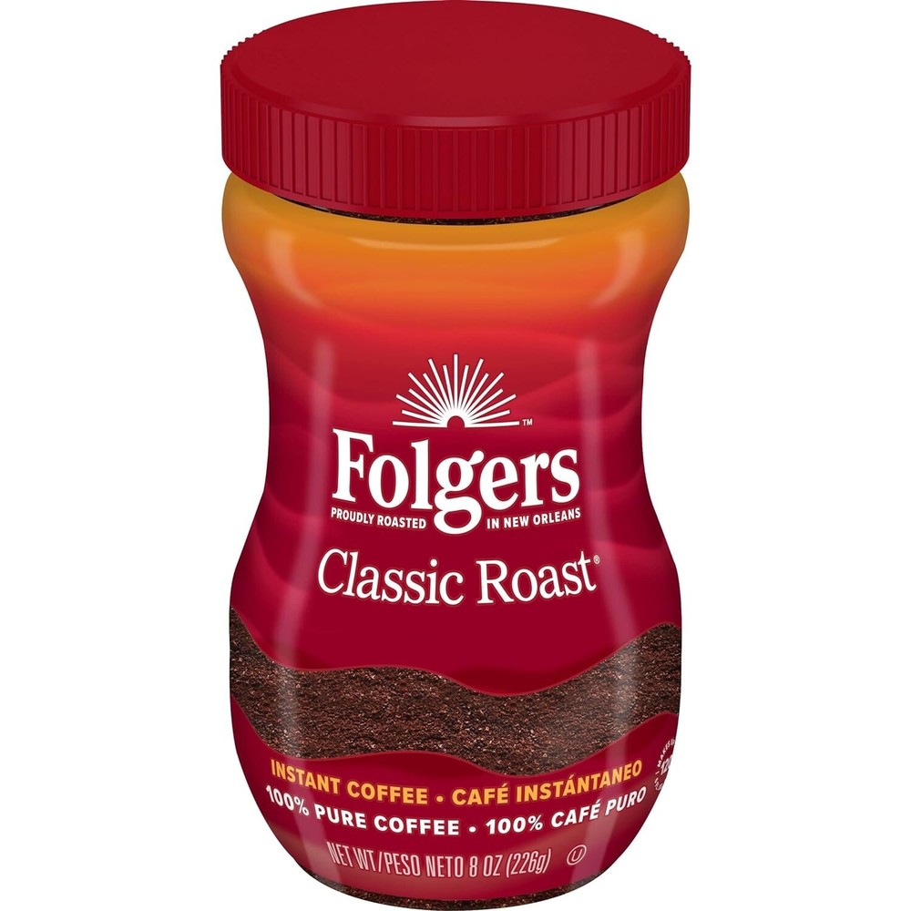Folgers Classic Roast Instant Coffee 8 Ounces