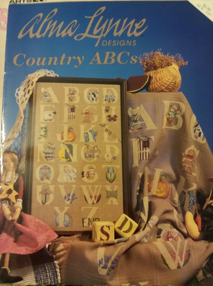 Country ABC Cross Stitch Pattern Leaflet Booklet Design