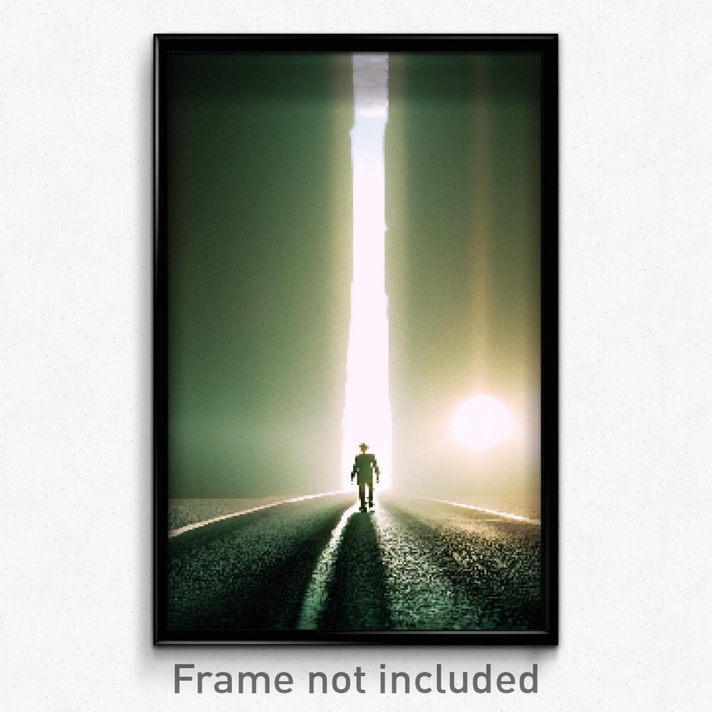 8-Bit Psychedelic Pixel Art Poster - Sentimental Route Video Game Print