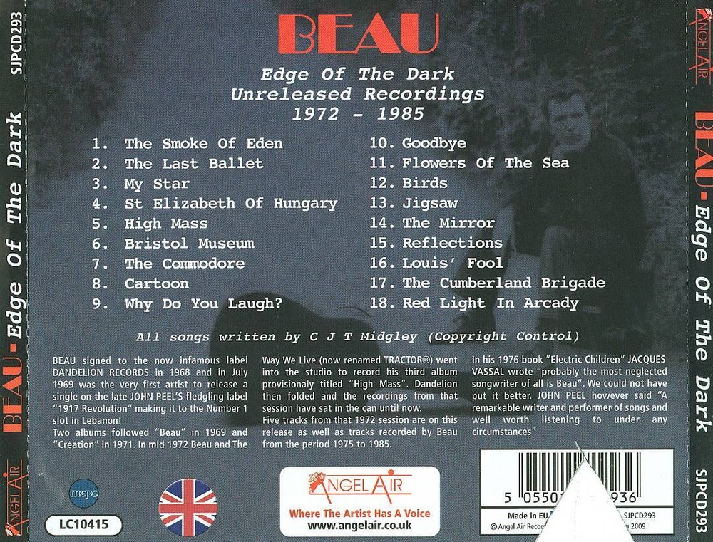 BEAU EDGE OF DARK: UNRELEASED RECORDINGS 1972-1985 NEW CD