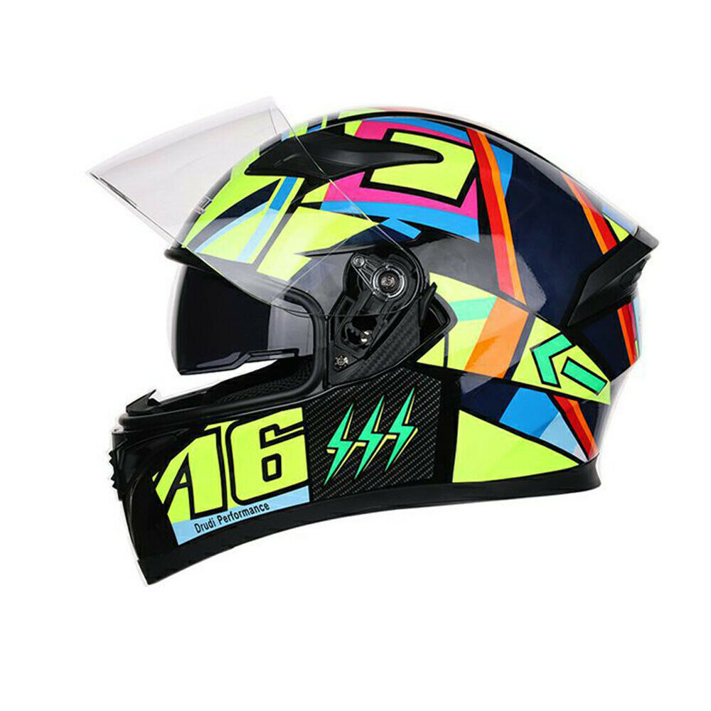 DOT Motorcycle Helmet Full Face Helmet Dual Visor Motocross Cruiser Biker Helmet