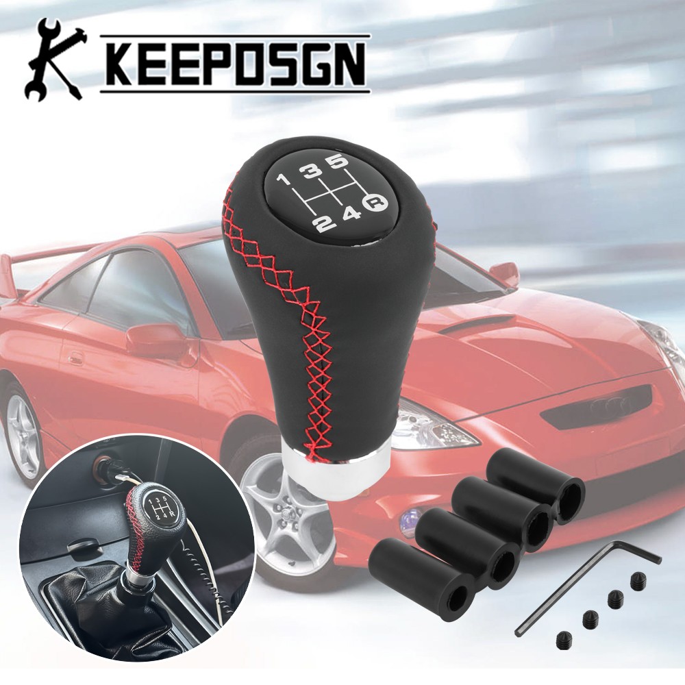 For Toyota Celica Car Manual Gear Stick Shift Knob Replacement 5 Speed Leather