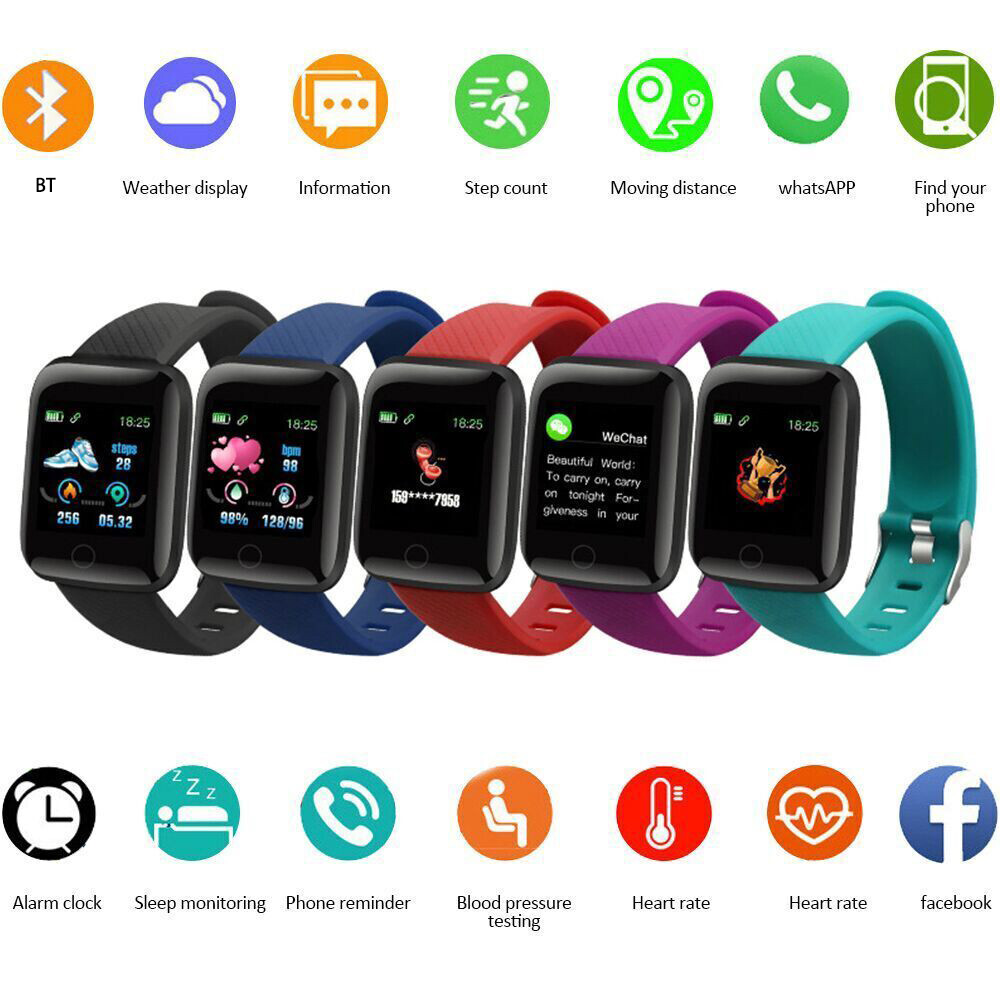Smart Watch Bracelet Body Monitor Tracker Waterproof Sport Vedio Music Player