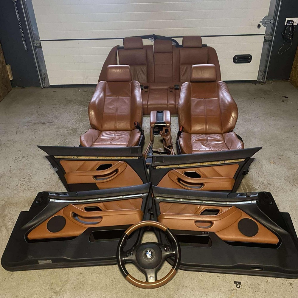 BMW 5 Series E39 M5 Seat Door Panel Steering Wheel Set INDIVIDUAL CINNAMON Nappa