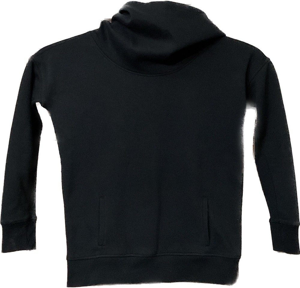 Zyia Active Oh So Soft Hoodie for Women - Size XS - Black Cowl Neck Sweatshirt - Ultra-Comfortable and Stylish Lounge Wear