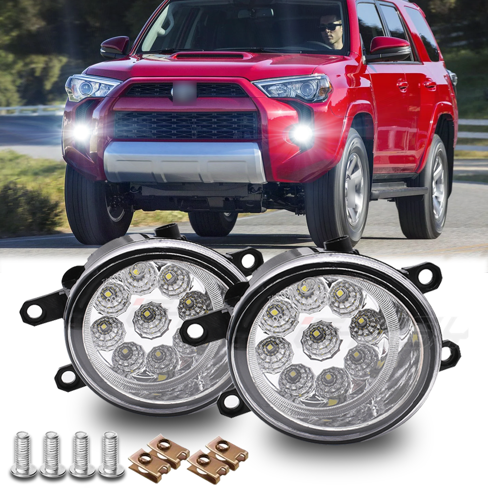 2x Front Bumper LED Fog Light Lamps LH+RH For Toyota 4Runner 2010 2011 2012 2013