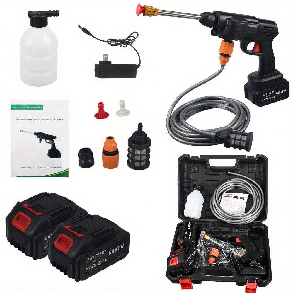 High Pressure Cordless Car Wash Tool Set ASDFG 188V 88V Easy Convenient