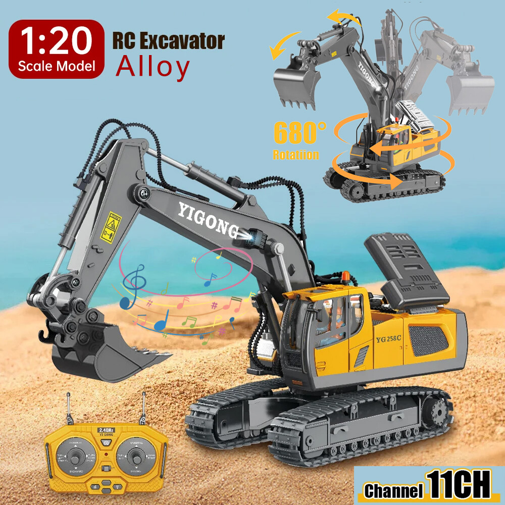 1:20 RC Truck Crawler Excavator Bulldozer Construction 2.4G Remote Control Toys