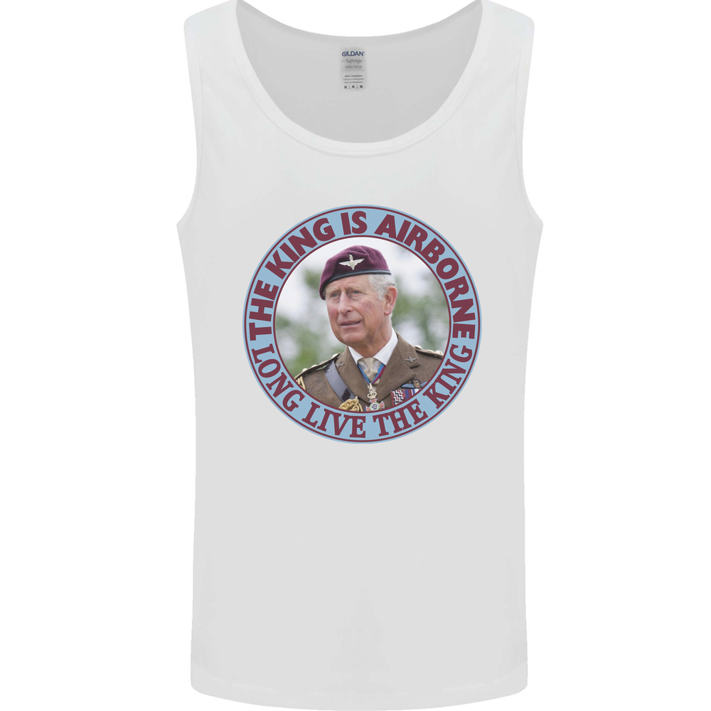 The King Is Airborne Charles Coronation Mens Vest Tank Top