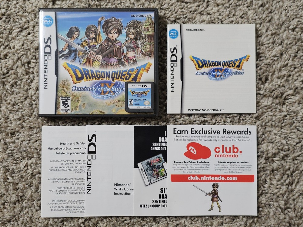 Dragon Quest IX Sentinels of the Starry Skies Nintendo DS Complete CIB Authentic