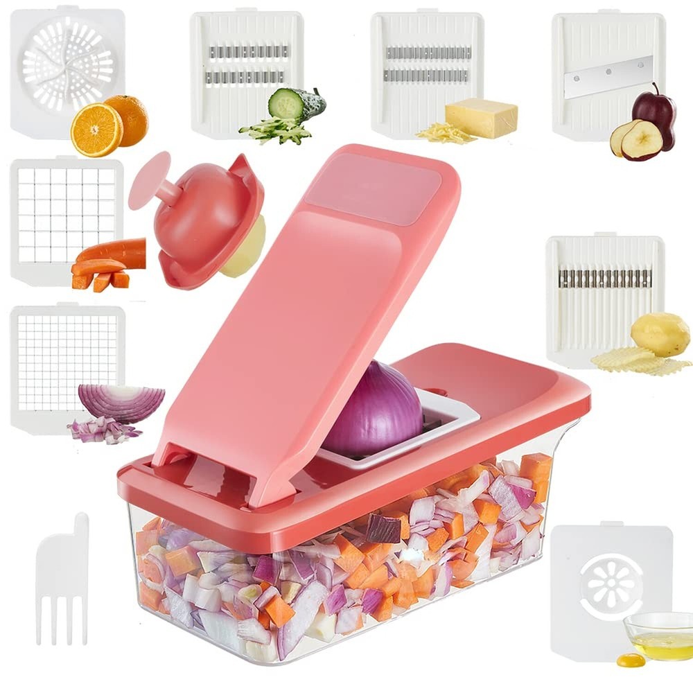 VEKAYA Vegetable Chopper, Professional Food Chopper with Container, Multifunc...