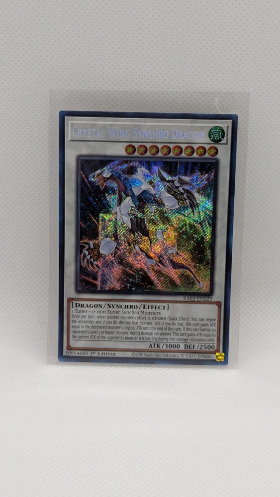 Crystal Wing Synchro Dragon Secret Rare RA02-EN029 25th Anniversary Edition