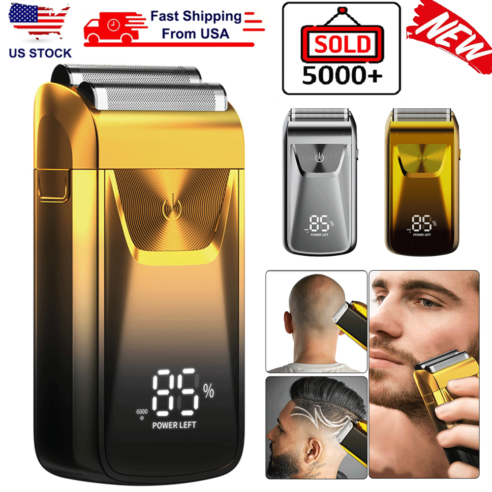 2025 New 2-In-1 Beard Shaver Razor USB Electric Men's Beard Trimmer Clippers Kit