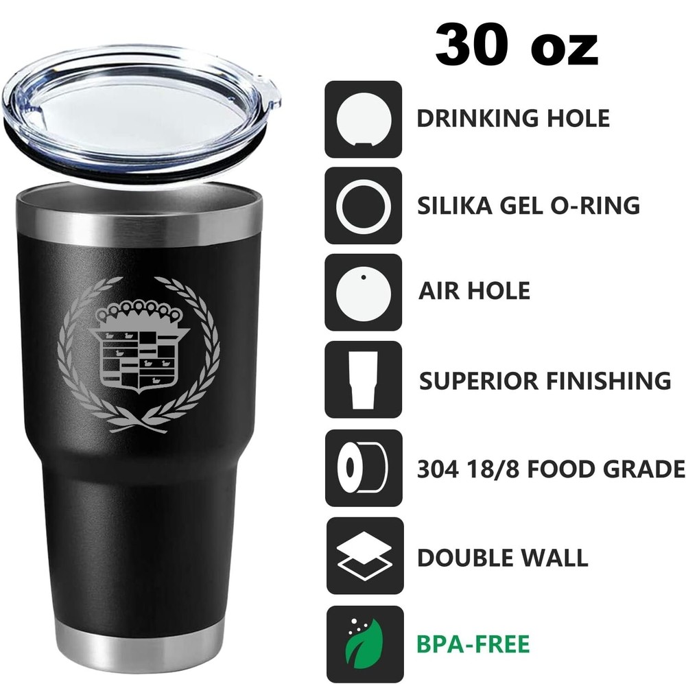 Cadillac Logo 30 oz Insulated Tumbler | For those car buffs