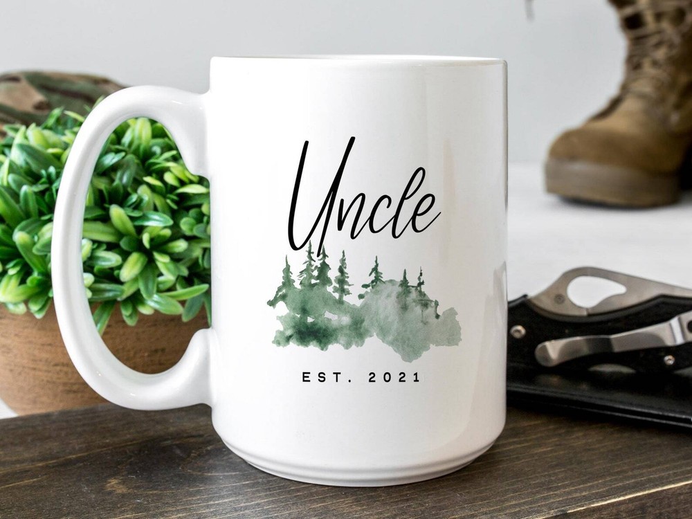 Uncle Est 2021 Coffee Mug Pregnancy Announcement Coffee Mug Custom Gift To