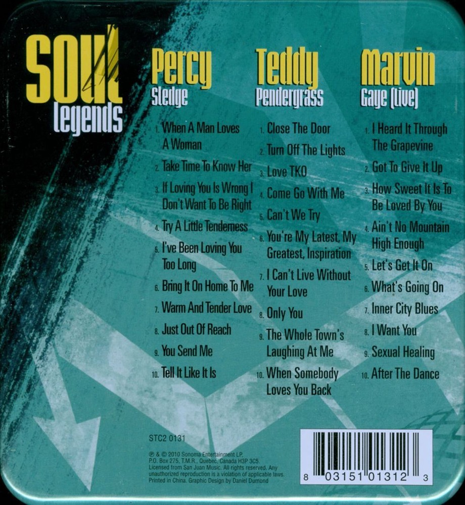 VARIOUS ARTISTS SOUL LEGENDS [SONOMA] NEW CD
